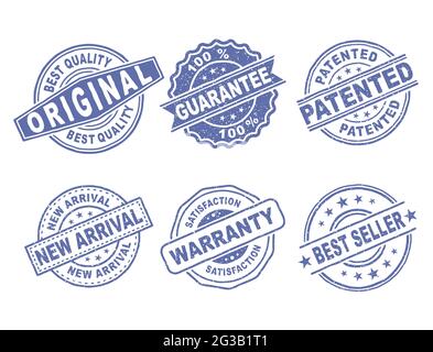 Grunge rubber stamp set collection Stock Vector