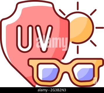 Sunglasses RGB color icon Stock Vector