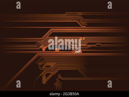 Abstract printed circuit board - technology texture Stock Vector