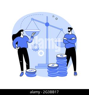 Gender discrimination abstract concept vector illustration. Stock Vector