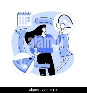 Carb cycling abstract concept vector illustration. Stock Vector