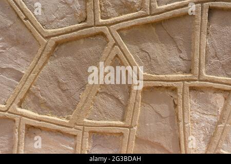Background or texture of a wall of a house with linear shapes Stock Photo