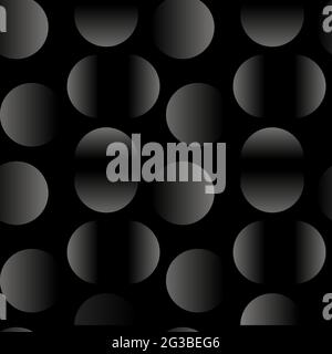 Seamless black abstract pattern with luxury gradient of geometric elements. Neutral rich background with circles for premium web design, wallpaper, wr Stock Vector