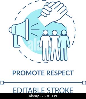 Promote respect concept icon Stock Vector