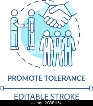 Promote tolerance concept icon Stock Vector