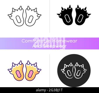 Funny slippers icon Stock Vector