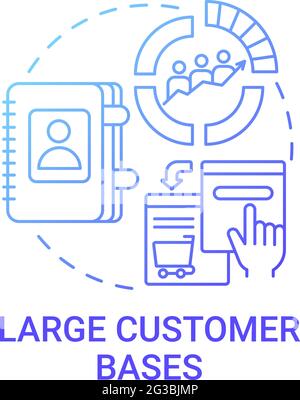 Large customer base concept icon Stock Vector Image & Art - Alamy