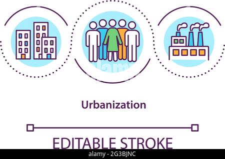 urbanization before and after clipart