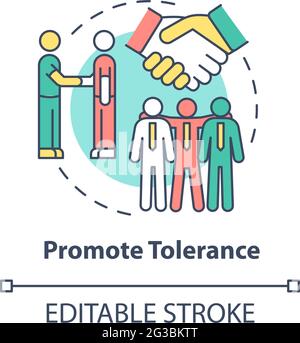 Promote tolerance concept icon Stock Vector