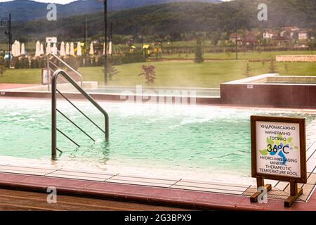 Belchin Spring Hotel with its thermal springs in Samokov, Bulgaria Stock Photo
