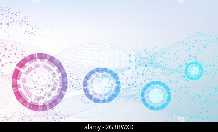Big Data Visualization Background. Modern futuristic virtual abstract background. Science network pattern, connecting lines and dots. Global network Stock Vector