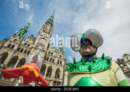 Liberec, Czech Republic. 15th June, 2021. Festival Materinka of Professional Puppet Theatres with performances for pre-school children organized by Naive Theatre Liberec in Liberec, Czech Republic, June 15, 2021. Credit: Radek Petrasek/CTK Photo/Alamy Live News Stock Photo