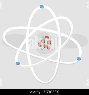 atom isolated on white background. Stock Vector