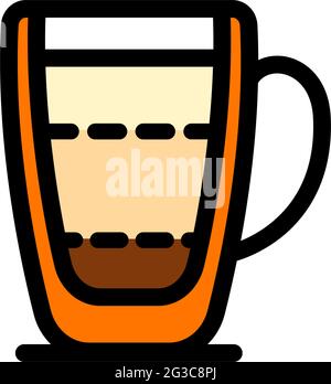 Coffee, coffee cup, coffee house color simple flat icon. Stock Vector
