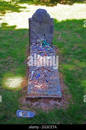 Grave of witch Mary Nasson in the old burying yard of York Maine Stock ...