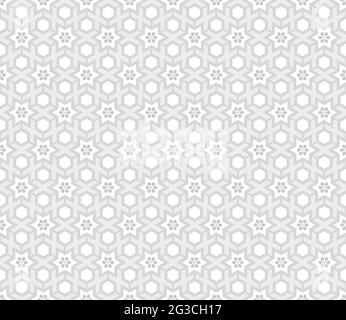 Seamless geometric pattern with light grey background, Vector Illustration Stock Vector