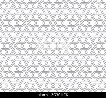 Seamless geometric pattern with light grey background, Vector Illustration Stock Vector