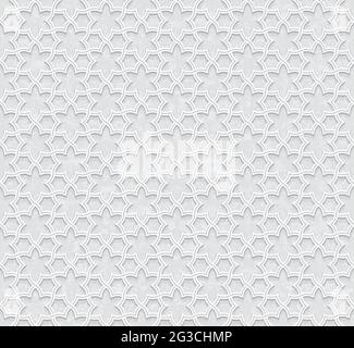 Geometric floral pattern with Light Grey Grunge Background, Vector Illustration Stock Vector