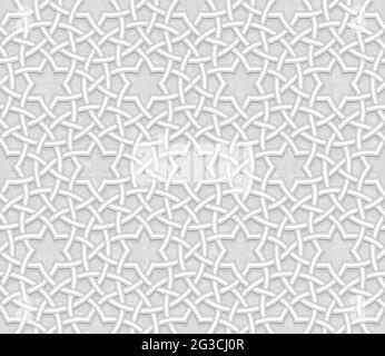 Seamless geometric pattern with light grey background, Vector Illustration Stock Vector