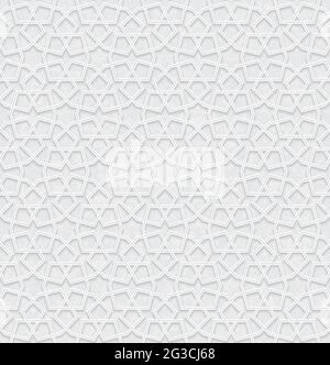 Seamless geometric pattern with light grey background, Vector Illustration Stock Vector