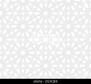 Seamless geometric pattern with light grey background, Vector Illustration Stock Vector