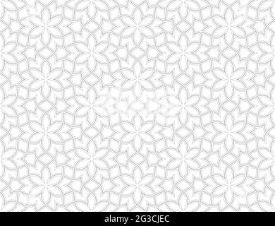 Seamless vector pattern background. Flower pattern on white background Stock Vector