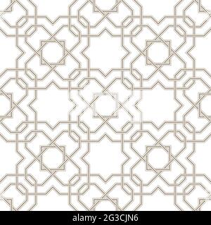 Seamless geometric pattern with light grey background, Vector Illustration Stock Vector