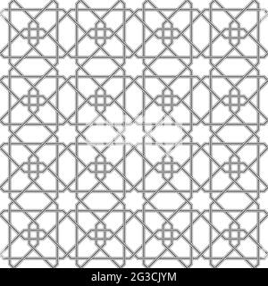 Seamless geometric pattern with light grey background, Vector Illustration Stock Vector