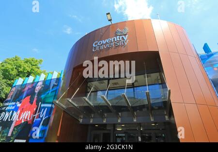 The Coventry University Alan Berry building on University Square in Coventry city centre, in Warwickshire, UK Stock Photo