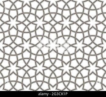Floral geometric Pattern, Vector illustration Stock Vector
