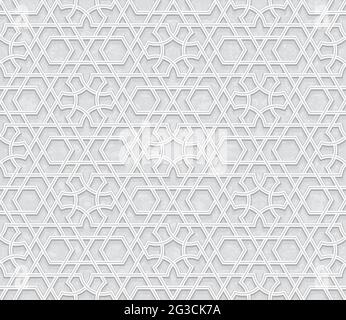 Seamless geometric pattern with light grey background, Vector Illustration Stock Vector