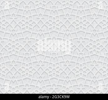 Seamless geometric pattern with light grey background, Vector Illustration Stock Vector