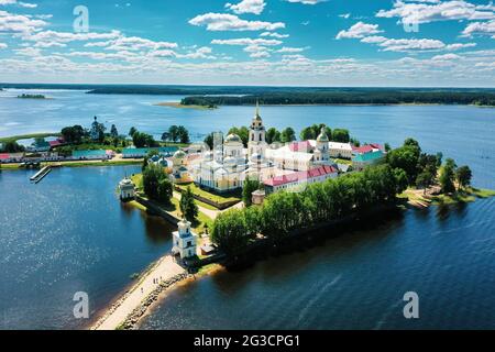 Nilo-Stolobenskaya desert, a monastery on lake Seliger, island. High quality photo Stock Photo