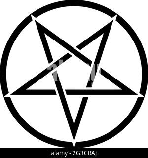 pentagram satan occult devil  paganism illustration Stock Photo