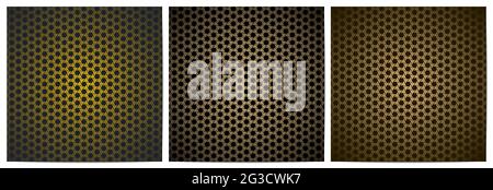 Set of abstract geometric seamless pattern with golden polygon.Luxury of black and gold background.Design for decorative,wallpaper, clothing Stock Vector