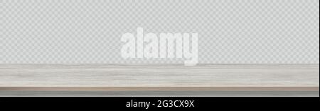 Large table top solid wood texture, transparent background - Vector illustration Stock Vector