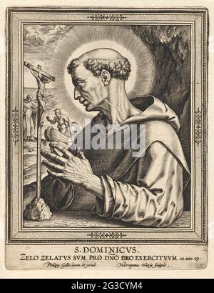 . Portrait of the holy Dominicus, founder of the Dominicans Stock Photo ...