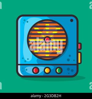 fan conditioner electronic vector illustration in flat style Stock Vector