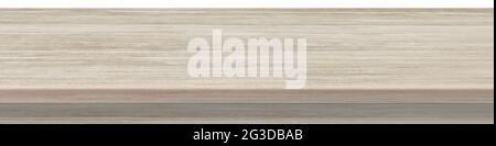 Large table top, solid wood texture, white background - Vector illustration Stock Vector