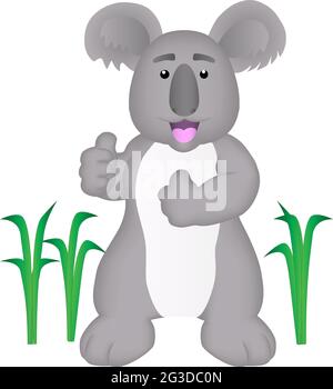 Cartoon illustration of a funny koala Stock Photo