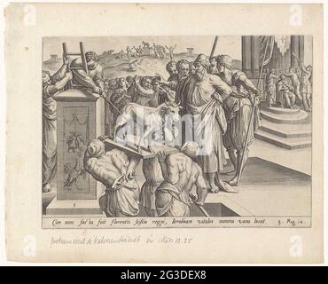 Jeroboam had two golden bull calves erected, Hans Collaert (I) , after ...