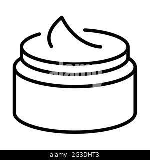cosmetic cream outline icon vector for graphic design, logo, web site, social media, mobile app, ui illustration Stock Vector