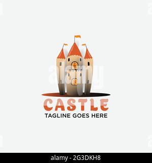 Castle Logo Template vector symbol icon design Stock Vector
