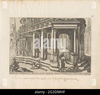 Peter and John heal a paralyzed man at the temple gate, Rembrandt van ...