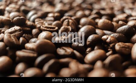 Background from coffee beans, roasted coffee beans Stock Photo