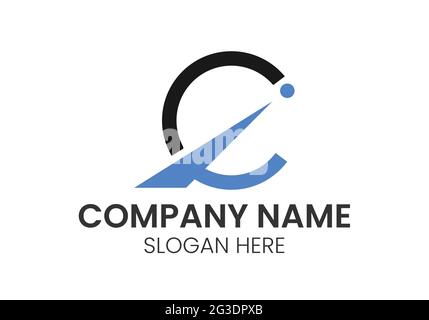 Letter IC or CI circle icon creative idea. modern initial and clean vector graphic for business consulting company Stock Vector