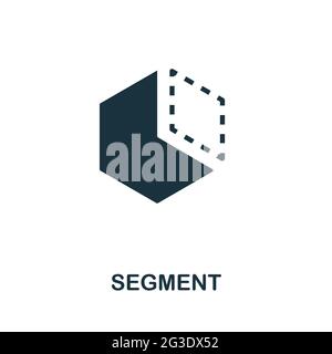 Segment icon. Simple creative element. Filled monochrome Segment icon for templates, infographics and banners Stock Vector