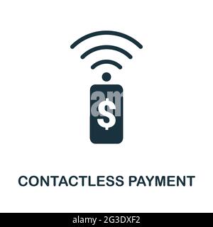 Contactless Payment icon. Simple creative element. Filled monochrome Contactless Payment icon for templates, infographics and banners Stock Vector
