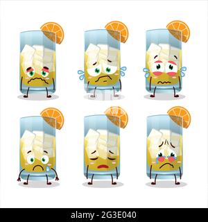 Singani cartoon in character with sad expression. Vector illustration Stock Vector