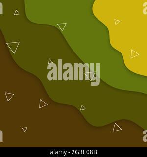 paper cut wave design background template with summer color Stock Vector